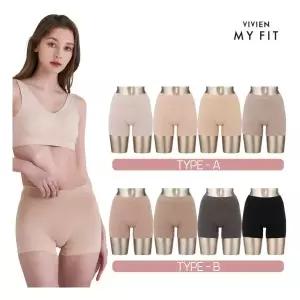 방송히트비비안 마이핏 3-1차 오가닉코튼 심리스 면스판 사각팬티 4종 145266