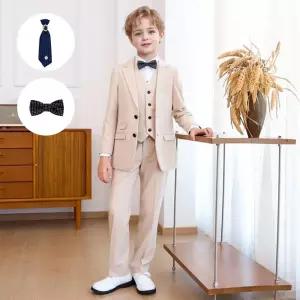 에이든 베이지 더블버튼 미니포켓 정장 턱시도 풀세