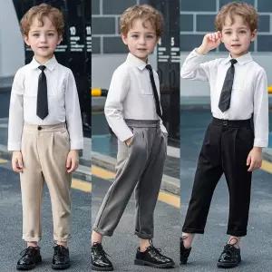스마트맨 캐주얼 정장 교복세트(셔츠 타이 바지) 교