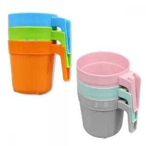 손잡이 다용도 플라스틱 컵 물컵 양치컵 (WFLQL83)