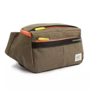 학생 데일리 바디백 10대 웨이스트백 힙색 카키 가방 허리가방 남자슬링백 허리쌕