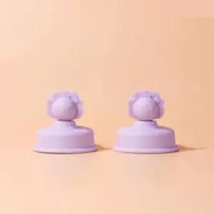 베베락 유아 원터치 빨대컵 토퍼 실리콘 라벤더 2개 BNA