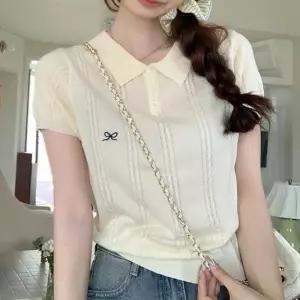 [라일리여성의류] Rly WL 여성 여름 반팔 니트 썸머 카라 티셔츠 아