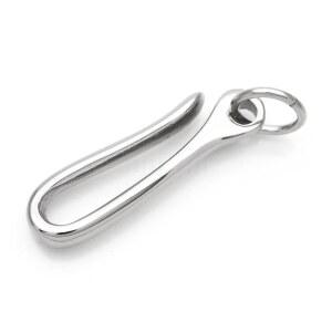 크래프트밈 어 낚시 열쇠고리 지갑 홀더 가죽 공예 액세서리 2인치 롱 팩 2개 실버