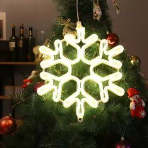 비츠온 LED 눈꽃 네온플렉스(DC24V) 40CM 무점멸 전구 in-284798겨울소품 장식 크리스마스품 벽장식 데코