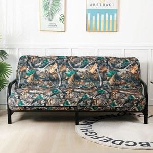 옥토로즈 풀사이즈 3 사이드 지퍼 린넨 프린팅 카모 그린 퓨처 커버 소파 데이베드 매트리스 슬립커버(옥스포드-카모, 풀사이즈)