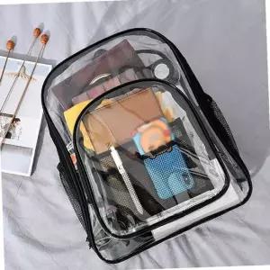 비치백 클리어 투명 백팩 블랙) 비치백 여름가방 투명가방 투명백 PVC가방 l