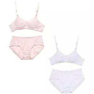 매일 입기 좋은 노와이어 주니어 2단계 A컵 브라 팬티 세트속옷 여학생 여속옷 편한 선물용 초등 언더웨어