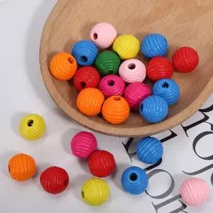 칼라 골뱅이 원형 나무비즈 대용량 500g 조각재료 공작 공예 만들기 팔찌만들기 목걸이 신학기준비물 우드