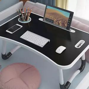 접이식 노트북 좌식 블랙 테이블 컵홀더 공부 공부상 간이 책상 다용도