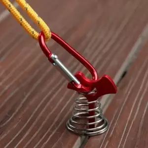 고품질 휴대용 캠핑 텐트 고정팩 카라비너 포함 야외 데크앵커 (WFKMVHQ)