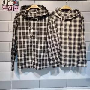 유솔대동백화점 DP01 후드 긴팔체크남방 후드 긴팔체크 남방 ULYC26SZ1