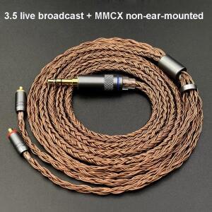 MMCX 커넥터 업그레이드 헤드폰 케이블, Shure SE215 535 846 GR09 N3AP 용 유선 이어폰, 3.5mm, 4.4mm