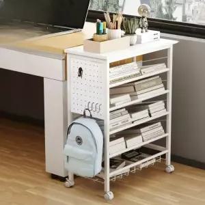 이동식 북카트 책 대형 바퀴 선반 수납 트롤리 책상 옆 책 책꽂이 정리