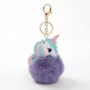 폼폼이키링(퍼플) 유니콘 추천 가방장식 자동차 꾸안-WFI1GYI