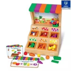 러닝리소스 팜스탠드 마켓 분류놀이 수세기 색깔구분 색인지 시장놀이 소근육발달 학습 유아