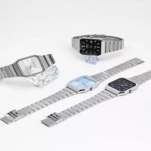 카시오 클래식 사각 스퀘어 메탈 탱크 남자 손목시계