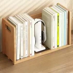 미니 책장 소형 1단 책꽂이 컴퓨터 데스크 원목 고무나무 낮은 원톱