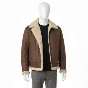 THEY 스웨이드 레더 무스탕 자켓 브라운