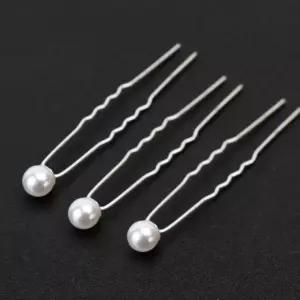 웨딩헤어핀 뒤꽂이 진주 U핀 한복 8mm 머리장식 올림머리장식