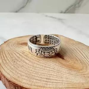 연꽃 반지 999실버 AM317 불교 여자 심플 6자진언 절 WD2B4F3