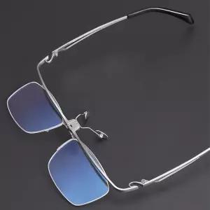 위로 올리는 안경테 플립업 반무테 젖히는 사각 경량 일제 프레임 티타늄 일본 노안