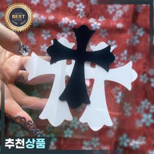 1개 크로스 패턴 고딕 스타일 오토바이 스티커 방수 자동차 창문 DIY 페어링 연료 탱크 헬멧 비닐 데칼