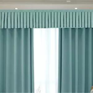빛 차단 암막 커텐 연청색 침실 햇빛가림 암막이중커튼