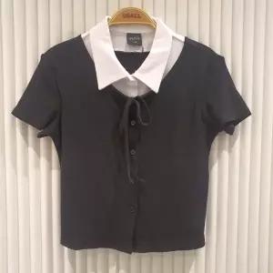 [롯데백화점]유솔 레이어드 셔츠 반팔 가디건 (2컬러)