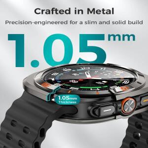 삼성 갤럭시 워치 울트라 2025용 숫자 금속 케이스 스크린 프로텍터 견고한 커버 삼성 갤럭시 워치 7 8 울