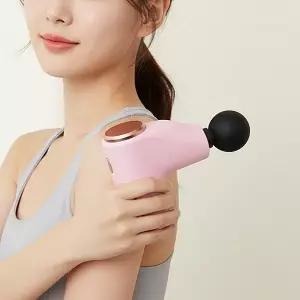 KC인증 휴대용 미니 마사지건 2시간 작동 C타입 충전 헤드4종 케이스 포함