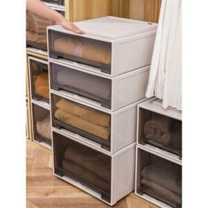 깔끔한 정리 수납함 옷장 8CM 투명 플라스틱 30X 40X 리빙박스 서랍