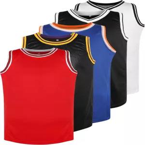 파티용 블랭크 농구 저지 90S 힙합 의류 남자 플레인 메시 운동 연습 스포츠 셔츠 S-3XL (XX-대형