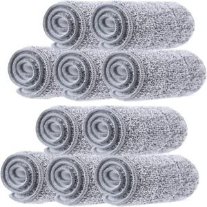 10 팩 13 * 4.9 일반 걸레 패드 머리 리필 세탁 가능 습식 /드라이 플랫 (벨크로) 대부분의 11-13 후크 및