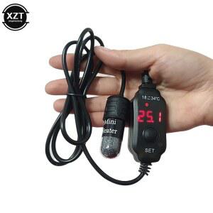 수족관 히터봉 수중 히터 온도 미니 USB 충전용 히팅 로드 어항 조절 가능 18 34도C