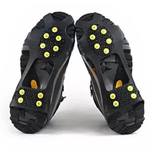 낚시신발 미끄럼 방지 탈착식 밑창 손톱이 달린 신발 커버 야외 등산 캠핑 사냥 낚시 부츠 얼음 발톱 10 개