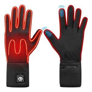 USB 충전식 온열 발열 이너장갑 터치스크린 겨울 자전거 라이너장갑