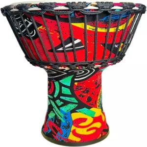 AOULIWET 8.5 젬베 드럼 로프 고정 염소 가죽 커버 고블렛 서아프리카 스타일 핸드 서클 (A)