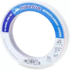 트리플 피쉬 모노필라멘트 낚시 리더 - 빅 게임 낚시를 위한 투명하고 카모 강력한 터프 재료 최대