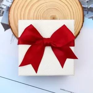 리본상자 주얼리 케이스 화이트+레드 주얼리케이스 반지케이스 귀걸이케이스