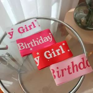 생일어깨띠 HBD 파티소품 미스코리아띠 브라이덜샤워 생일 소품 왕관 어깨띠