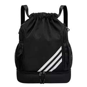 블랙 백팩 스포츠가방 농구공가방 피트니스-WFILUHH