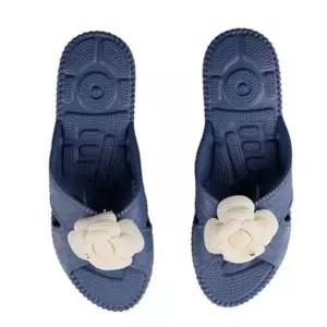 지압 네이비 거실화 가벼운 플라워 슬리퍼 실내화-WFILU6U