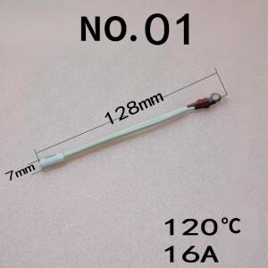 전기 수도꼭지 온도 퓨즈, 보호대 튜브, 섭씨 과열, 250V, 16A, 120 도