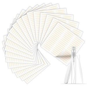 후드 눈을 위한 960개의 쌍꺼풀 테이프 보이지 않는 통기성 눈꺼풀 터 스트립 천연 오래 지속되는 레이스 더블 뚜껑 스티커 - 20장 올리브 모양