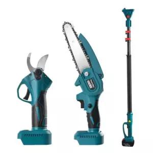 전동 고지 가위 충전식 가지치기 경령 장대 도구 무선 자동 충전 연장봉 배터리