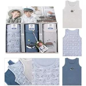 엠알키즈 바다나라 순면 남아 런닝 3매입 아동 속옷 유아 초등학생