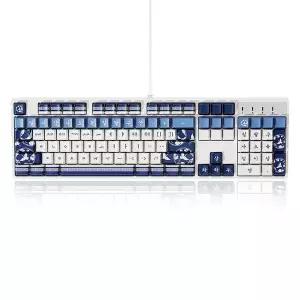 [에이투] 타음 케이 에디션 LED 단청 기계식 사무용 유선 키보드 고려청자, 적축