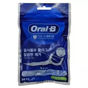 OralB 일회용 치간칫솔 치실 C자형 30개입