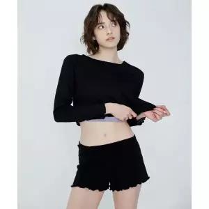 매장정품 DEVIWEAR 여성 요가복 DEVI-B0061-블랙 필라테스 비비아나 골지 쇼츠